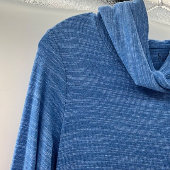 Croft & Barrow Women's Cowl Neck 3/4 Sleeve Top Blue Size Small - Picture 3 of 8